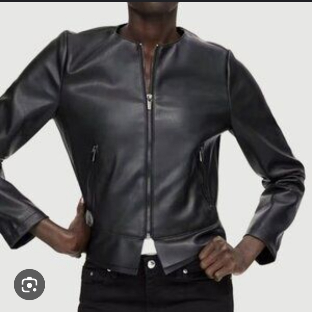 ZARA Vegan Leather Moto Jacket - XS